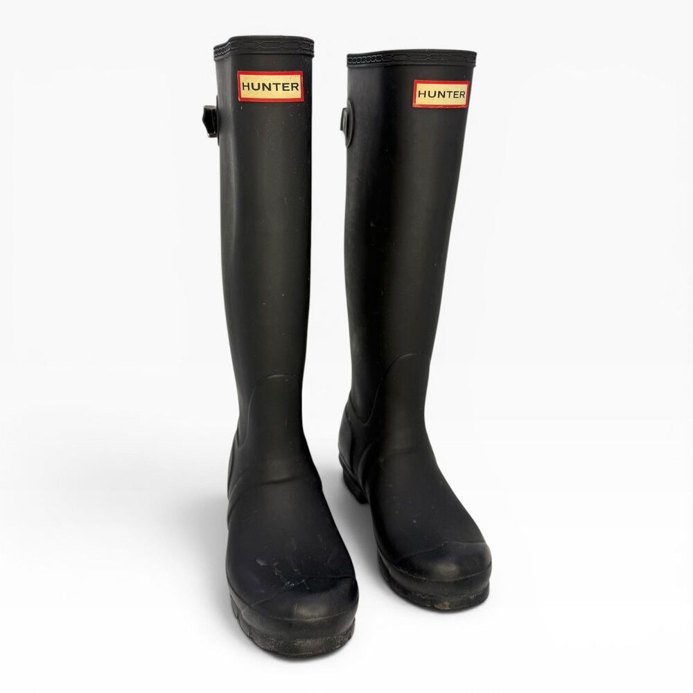 Hunter Womens Black Original Tall Short Mid-Calf Rubber Rain Boots EU 36 US 5